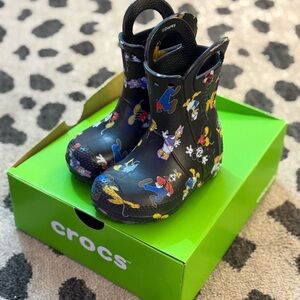 CROCS Disney Rain Boots - Size 8c